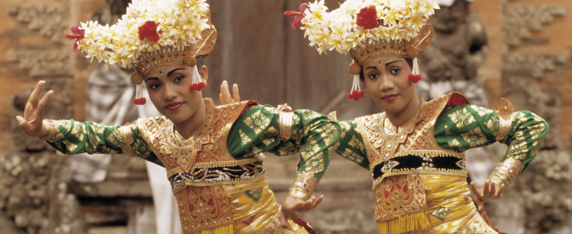 Photo: Two dancers perform the Legong dance in Ubud, Bali