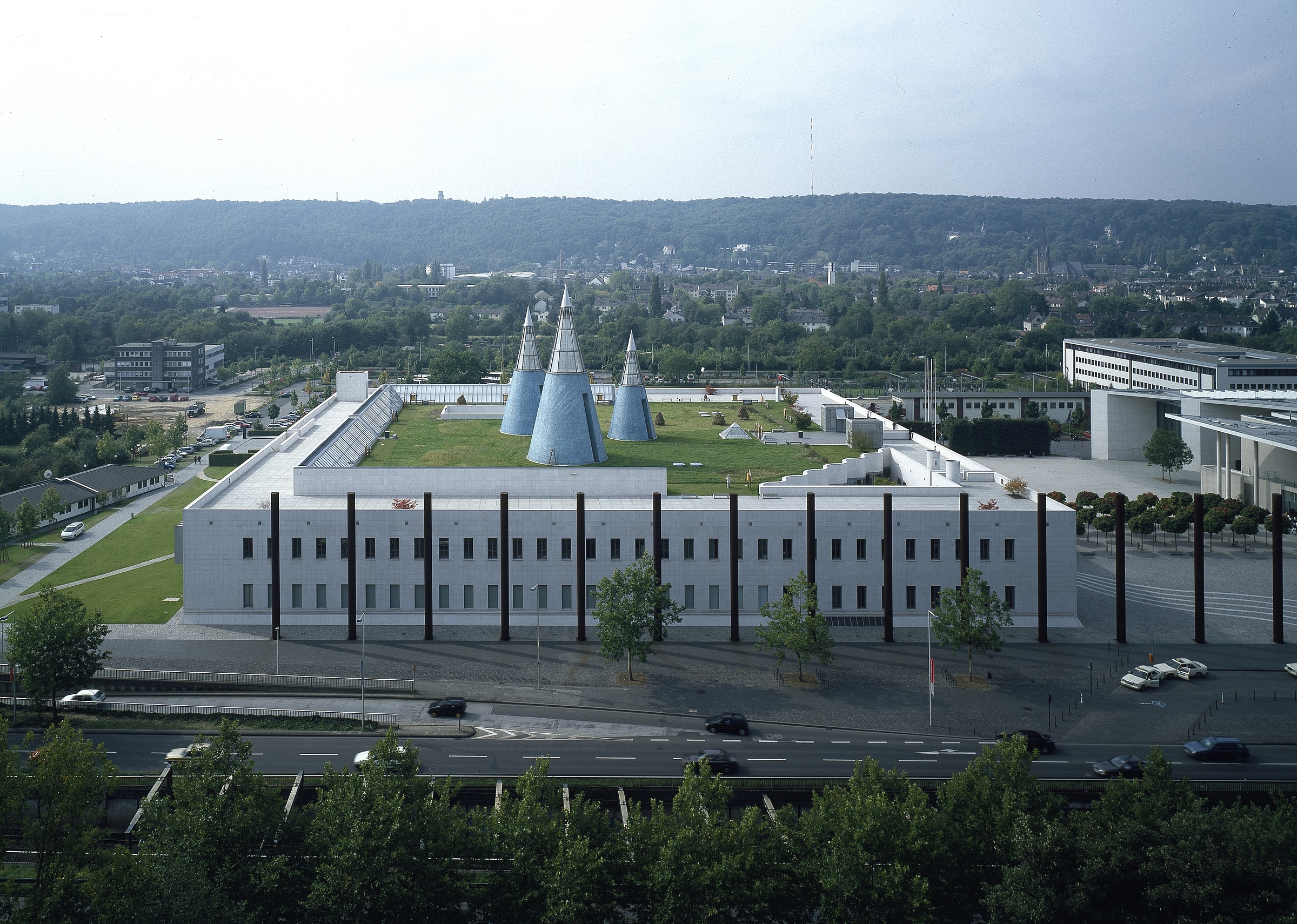 Vogelperspektive auf die Bundeskunsthalle