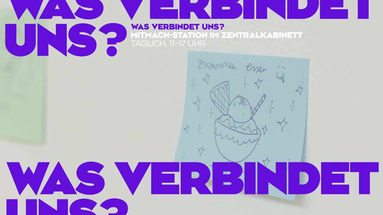 Text: Was verbindet uns? Hinweis auf Workshop